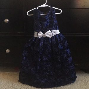 Navy Rose Dress